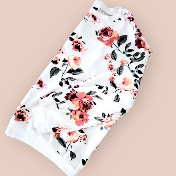 Womens 3XL Style Shein Lune Drop Shoulder Stunning Floral Print Crewneck Sweater - Picture 6 of 8